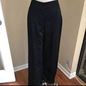 WHBM Black flat front dress trousers